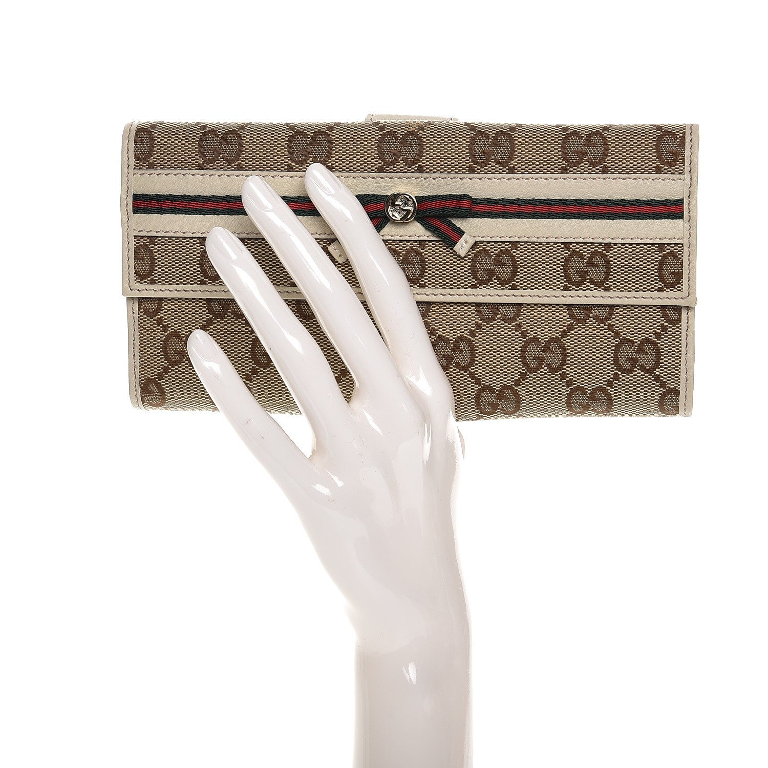 Gucci Monogram Mayfair Continental Wallet Off White 2 of 8