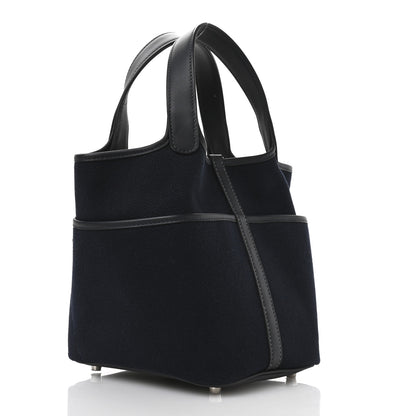 Hermes Toile Goeland Swift Cargo Picotin Lock 18 Bleu Marine 3 of 13