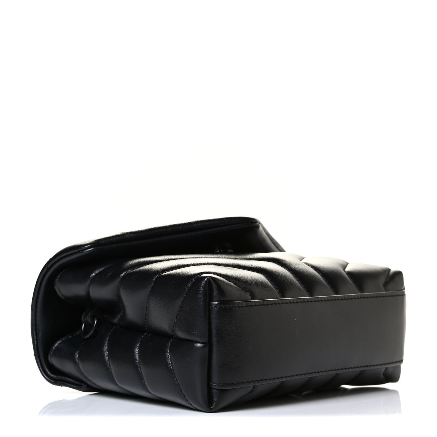 Calfskin Y Quilted Monogram Toy Loulou Crossbody Bag Black
