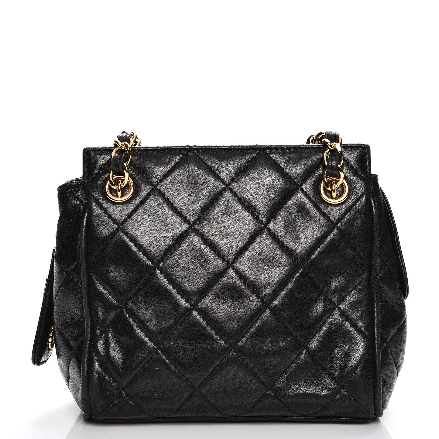 Lambskin Quilted Small Shoulder Bag Black