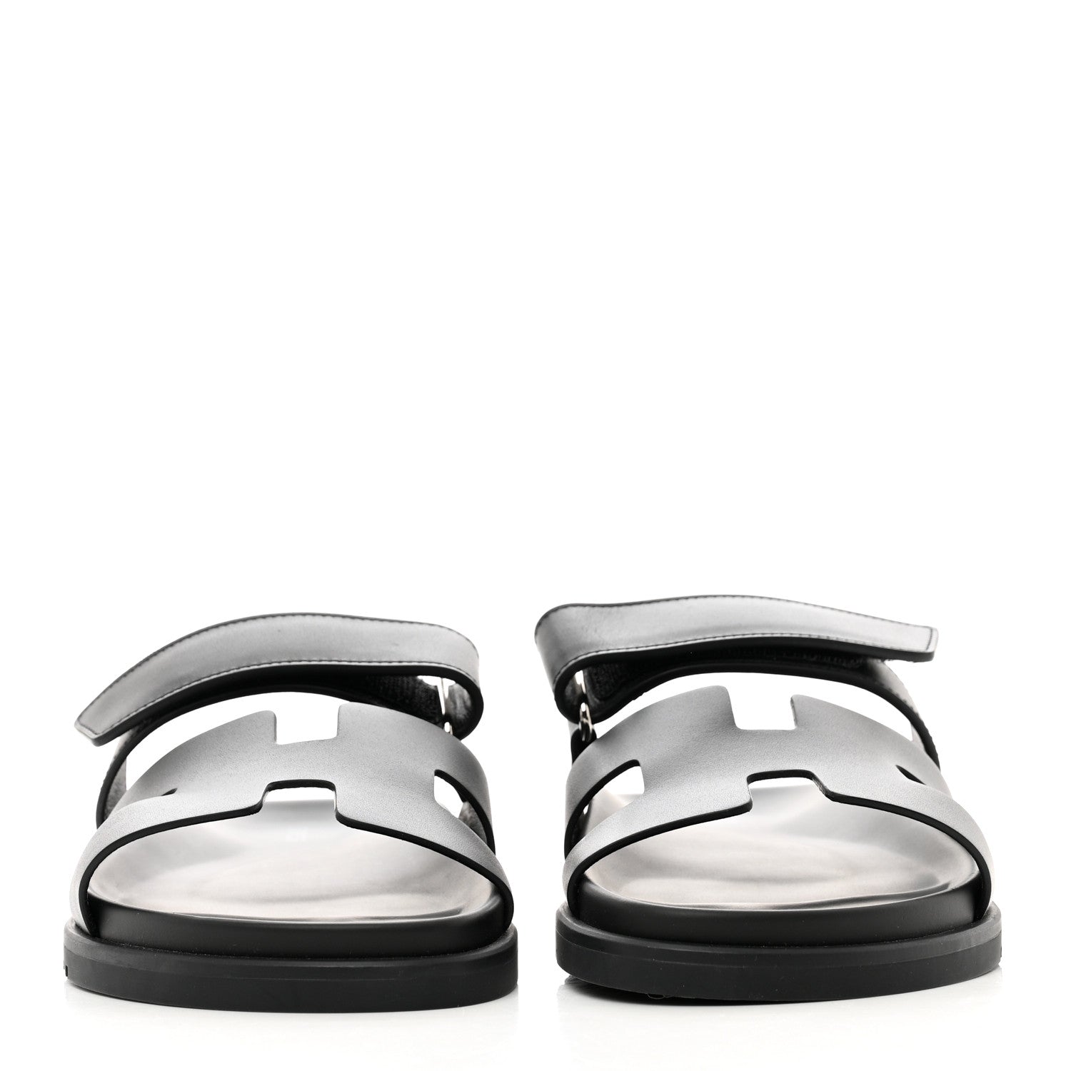 Hermes Calfskin Womens Chypre Sandals 38 Black 2 of 8