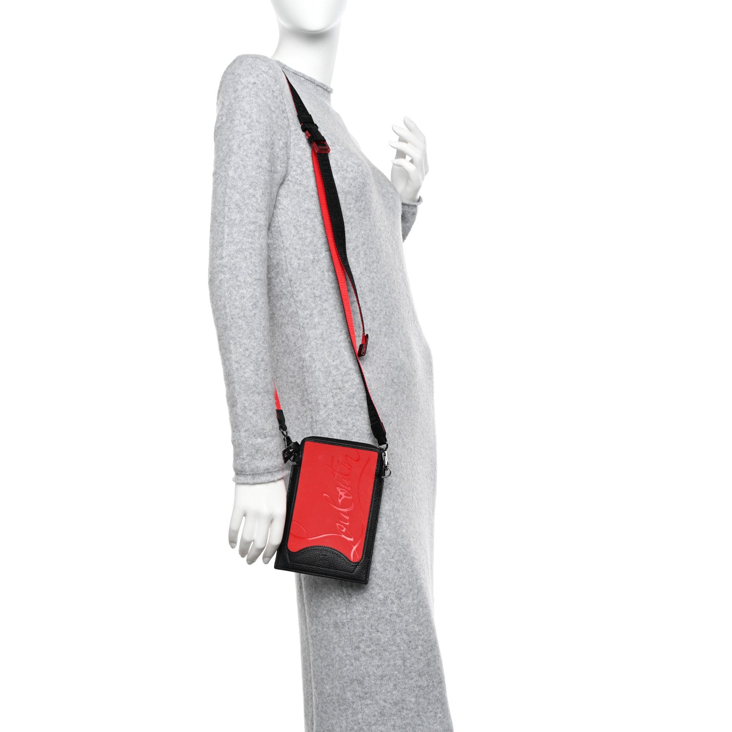 Christian Louboutin Calfskin Gomme Loubilab Batt Clutch Loubi Black 3 of 10