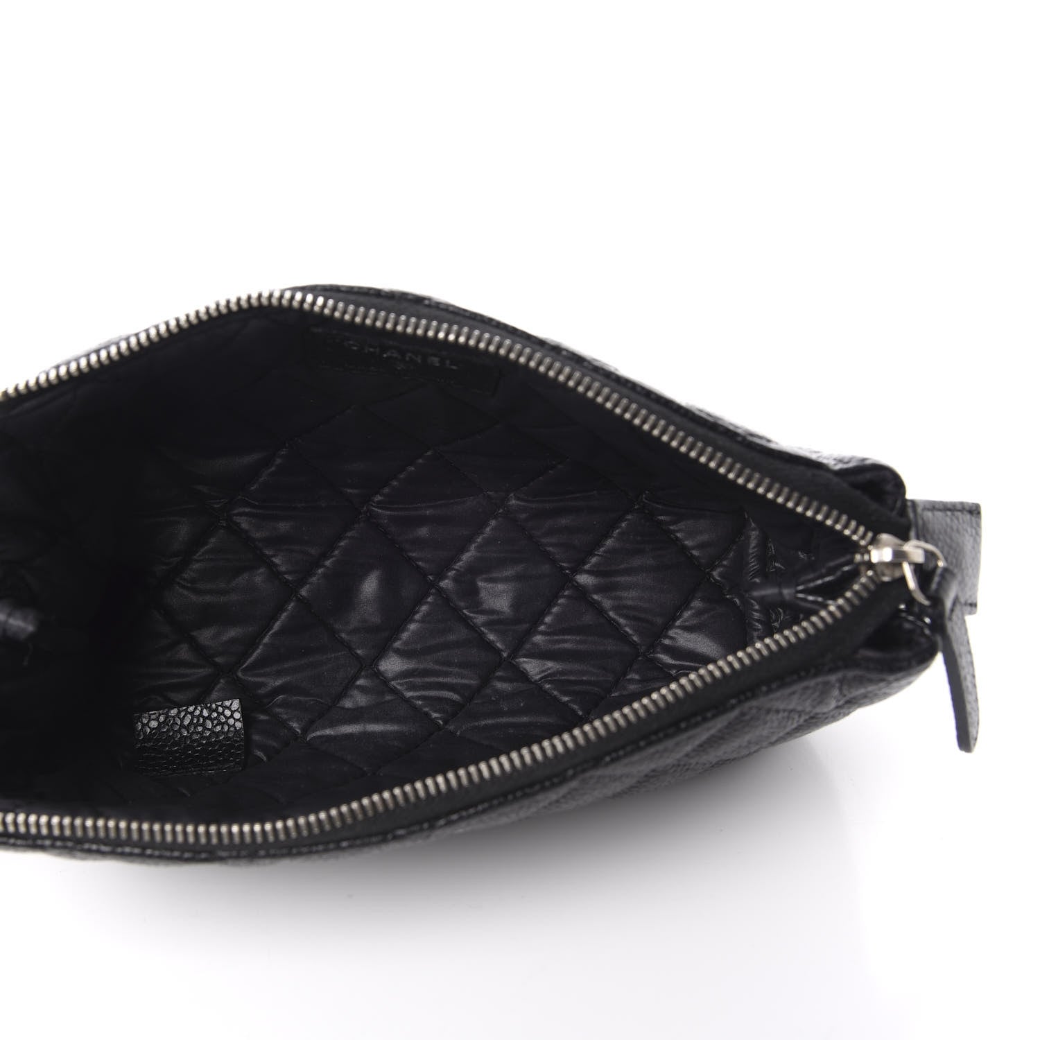 Chanel Caviar Quilted Cosmetic Case Black 5 of 9