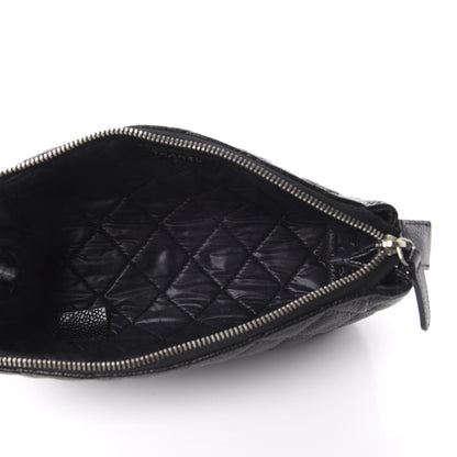 Chanel Caviar Quilted Cosmetic Case Black 5 of 9