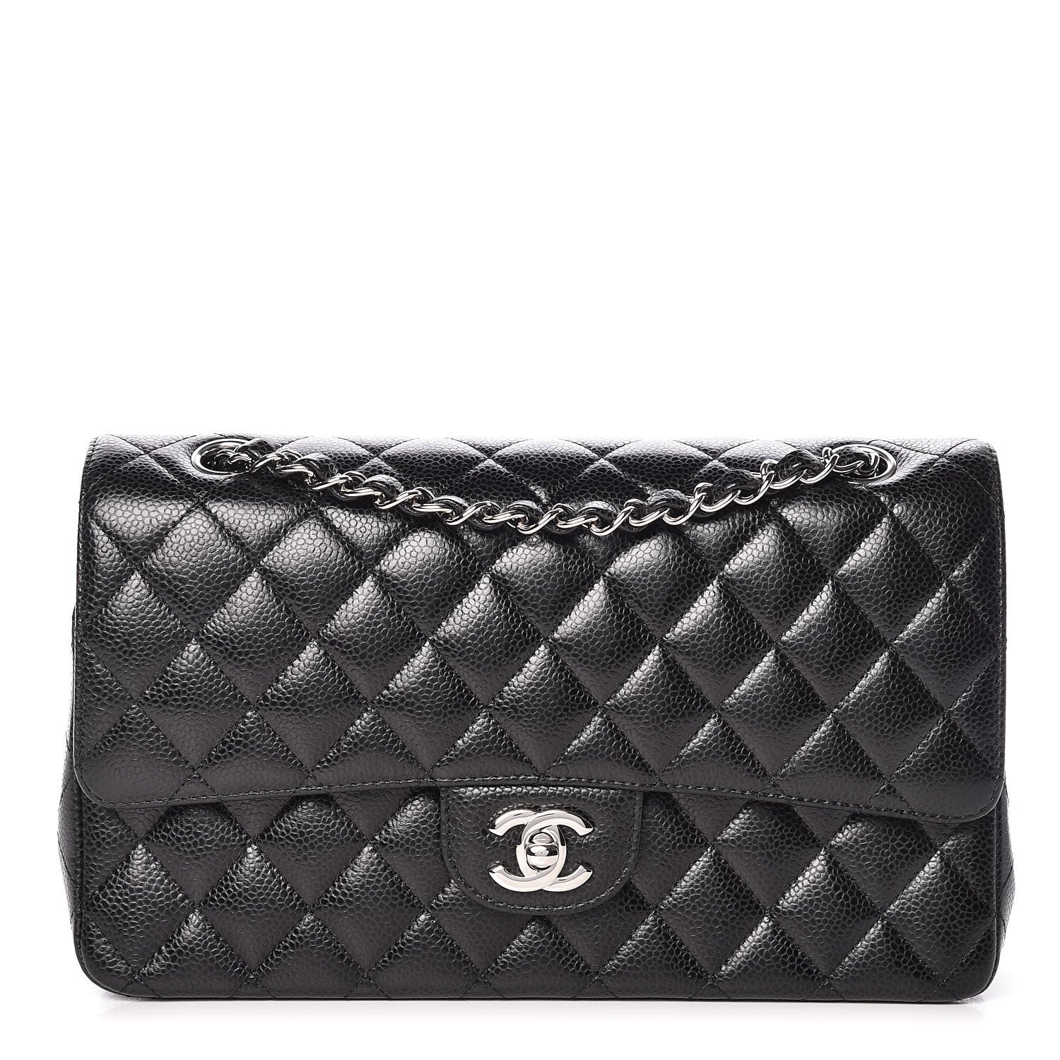 Chanel Caviar Quilted Medium Double Flap Black 1 of 10