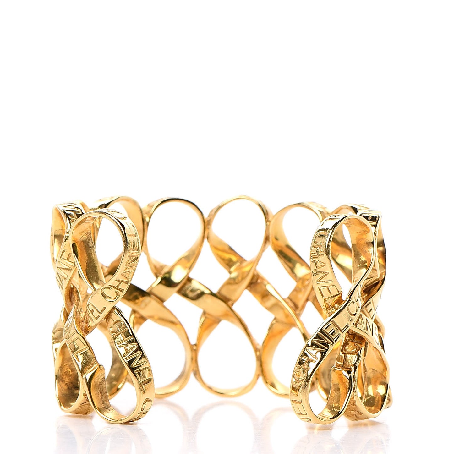 Twisted Logo Cuff Gold