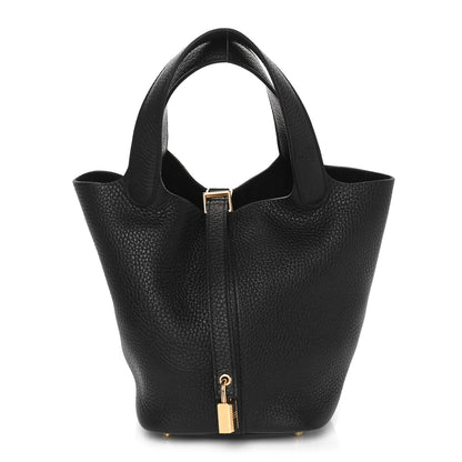 Hermes Taurillon Clemence Picotin Lock 18 PM Black 1 of 11