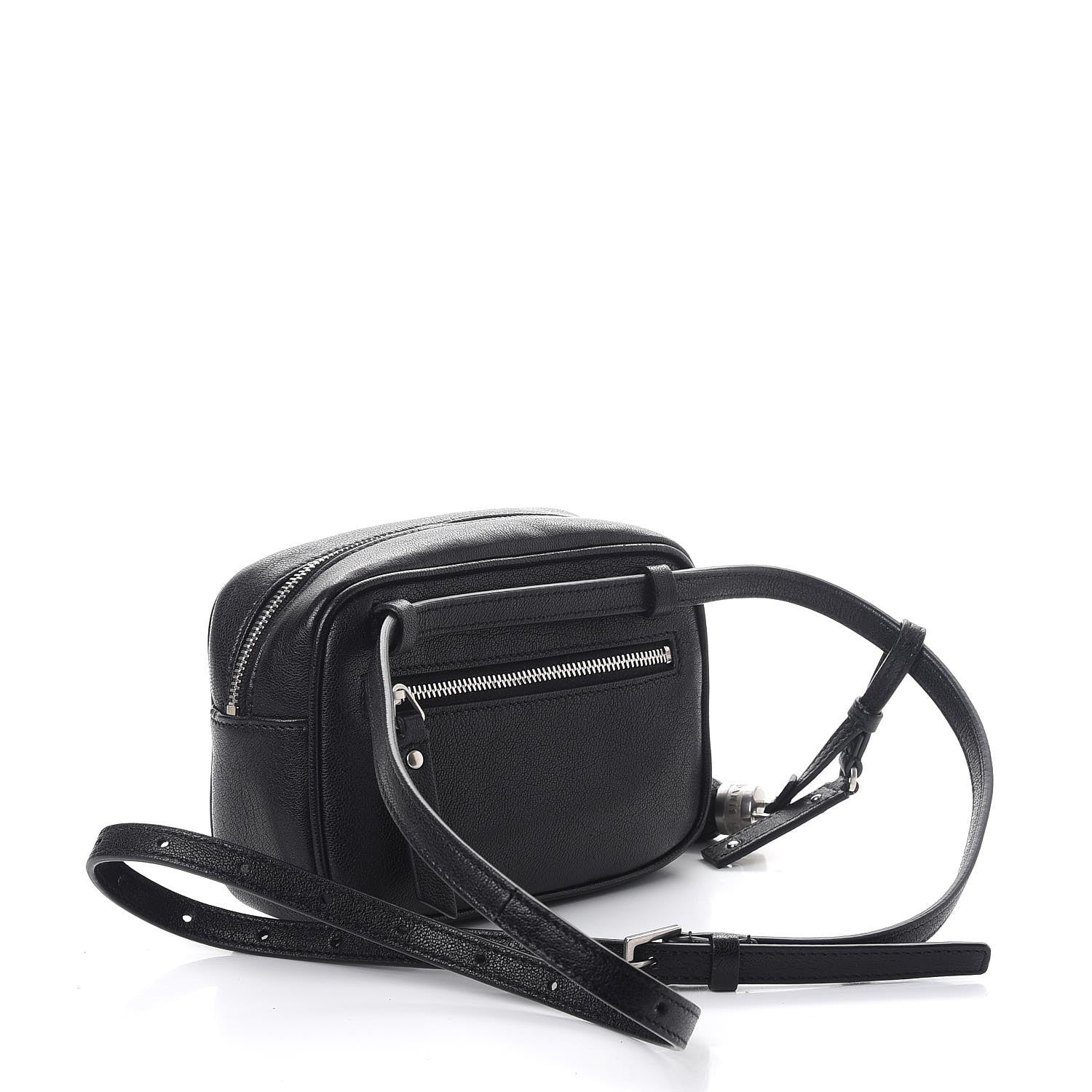 Saint Laurent Lambskin Monogram Lou Belt Bag Black 5 of 9