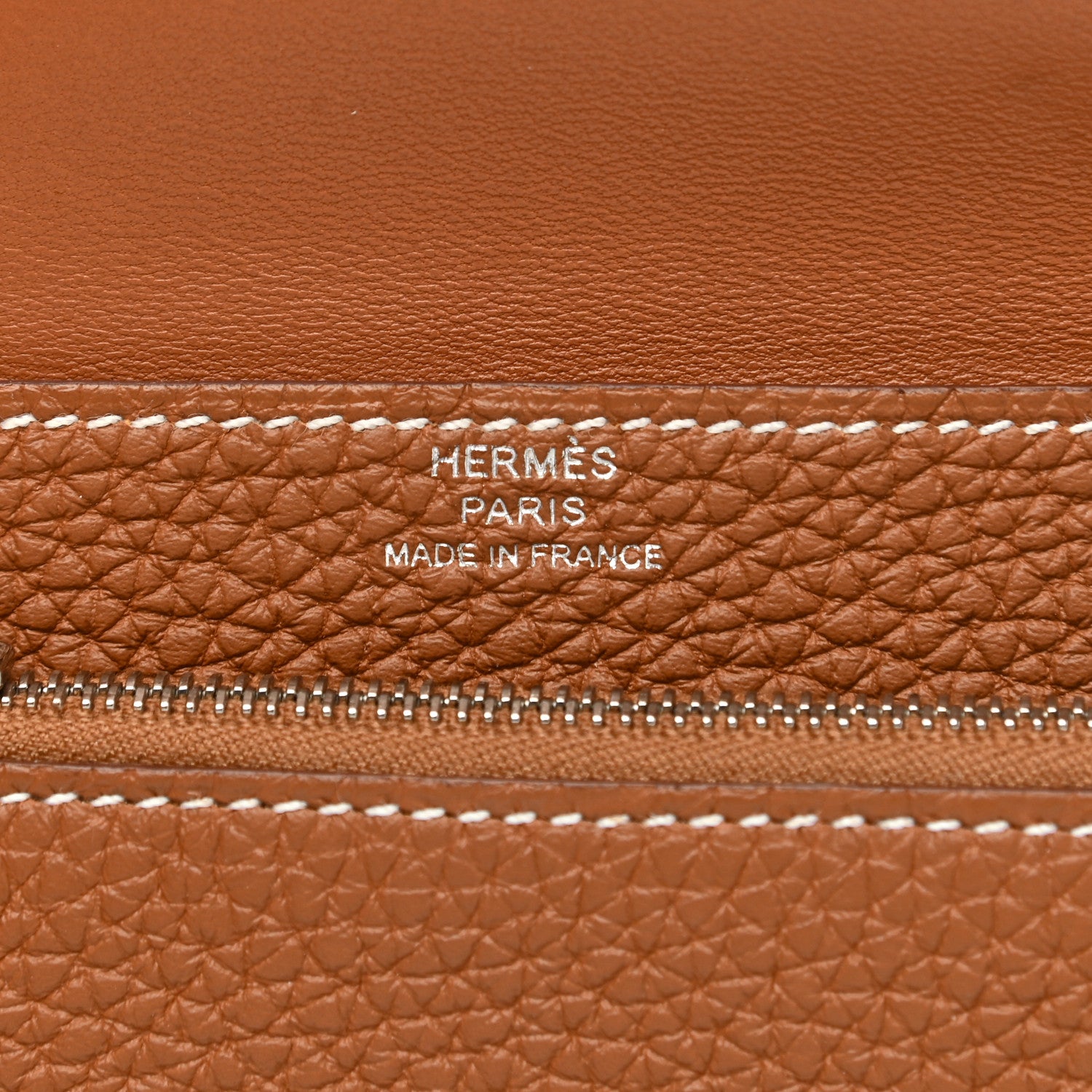 Hermes Togo Dogon Compact Wallet Gold 6 of 7