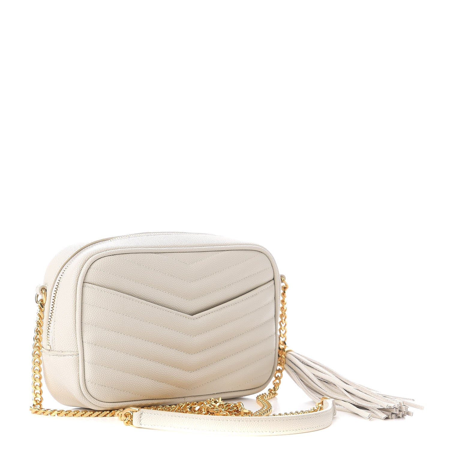 Saint Laurent Grain De Poudre Matelasse Monogram Mini Lou Camera Bag Crema Soft 3 of 11