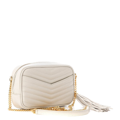 Saint Laurent Grain De Poudre Matelasse Monogram Mini Lou Camera Bag Crema Soft 3 of 11