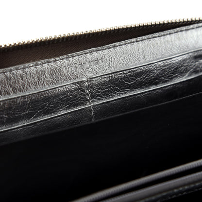 Saint Laurent Metallic Calfskin Belle De Jour Zip Around Wallet Moon 6 of 7