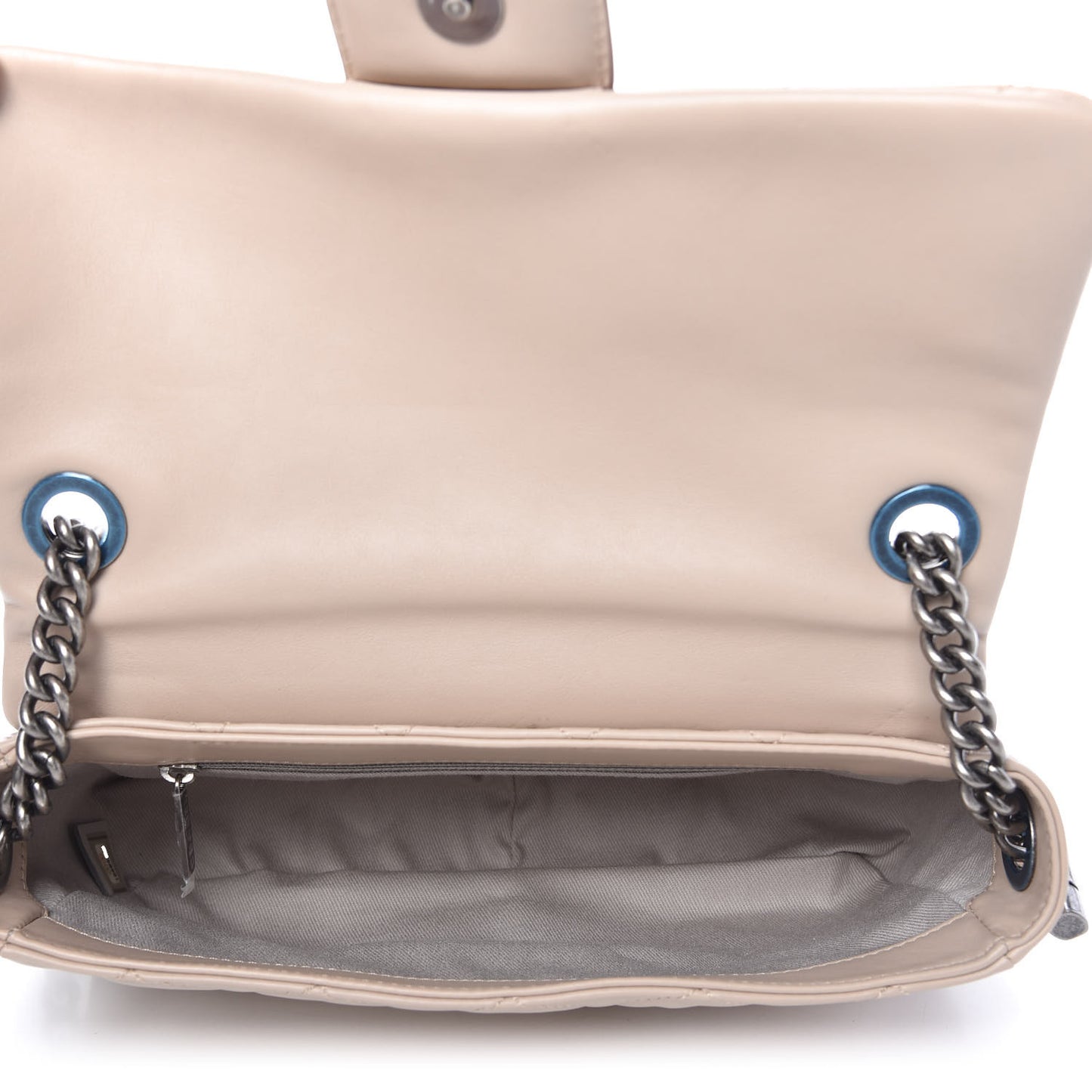 Calfskin Large Country Chic Flap Ecru Brown