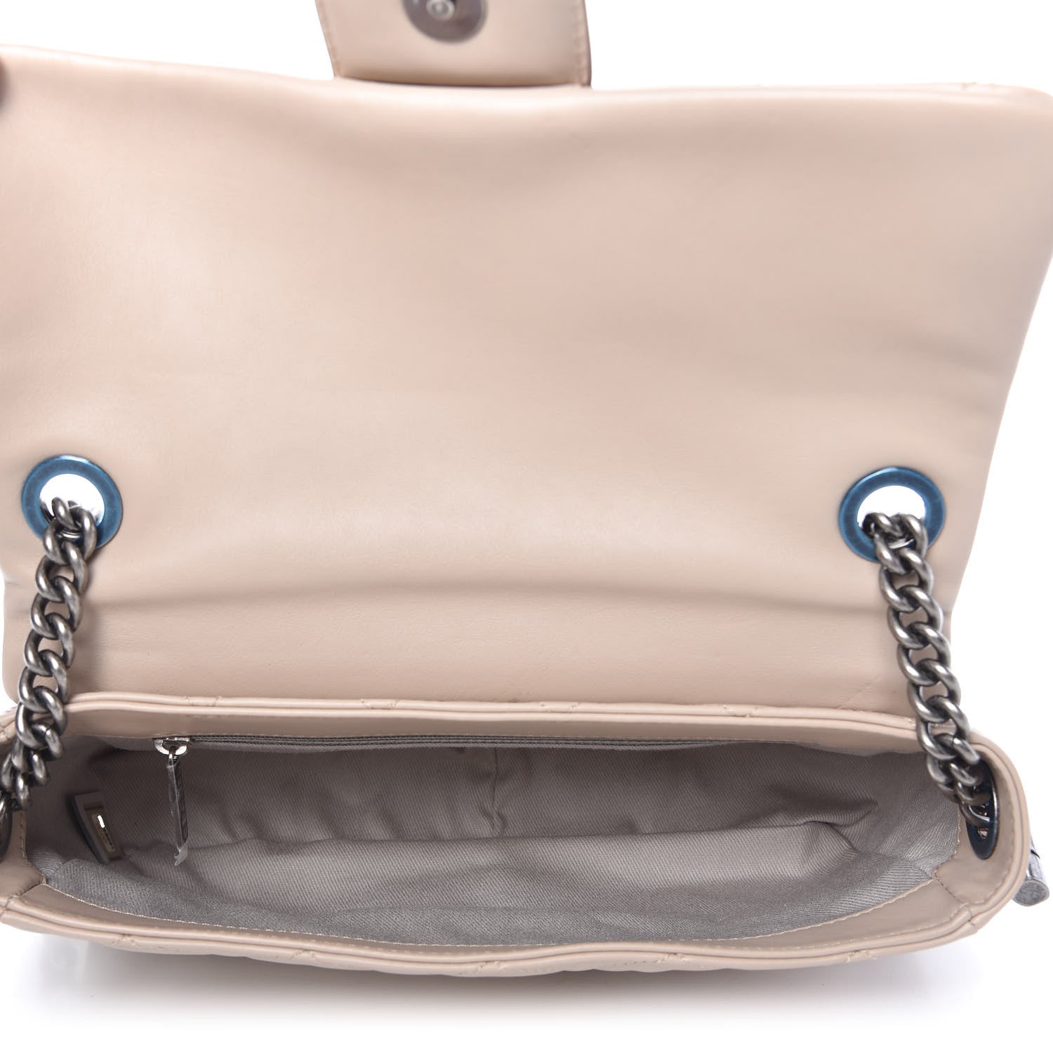 Chanel Calfskin Large Country Chic Flap Ecru Brown 5 of 11