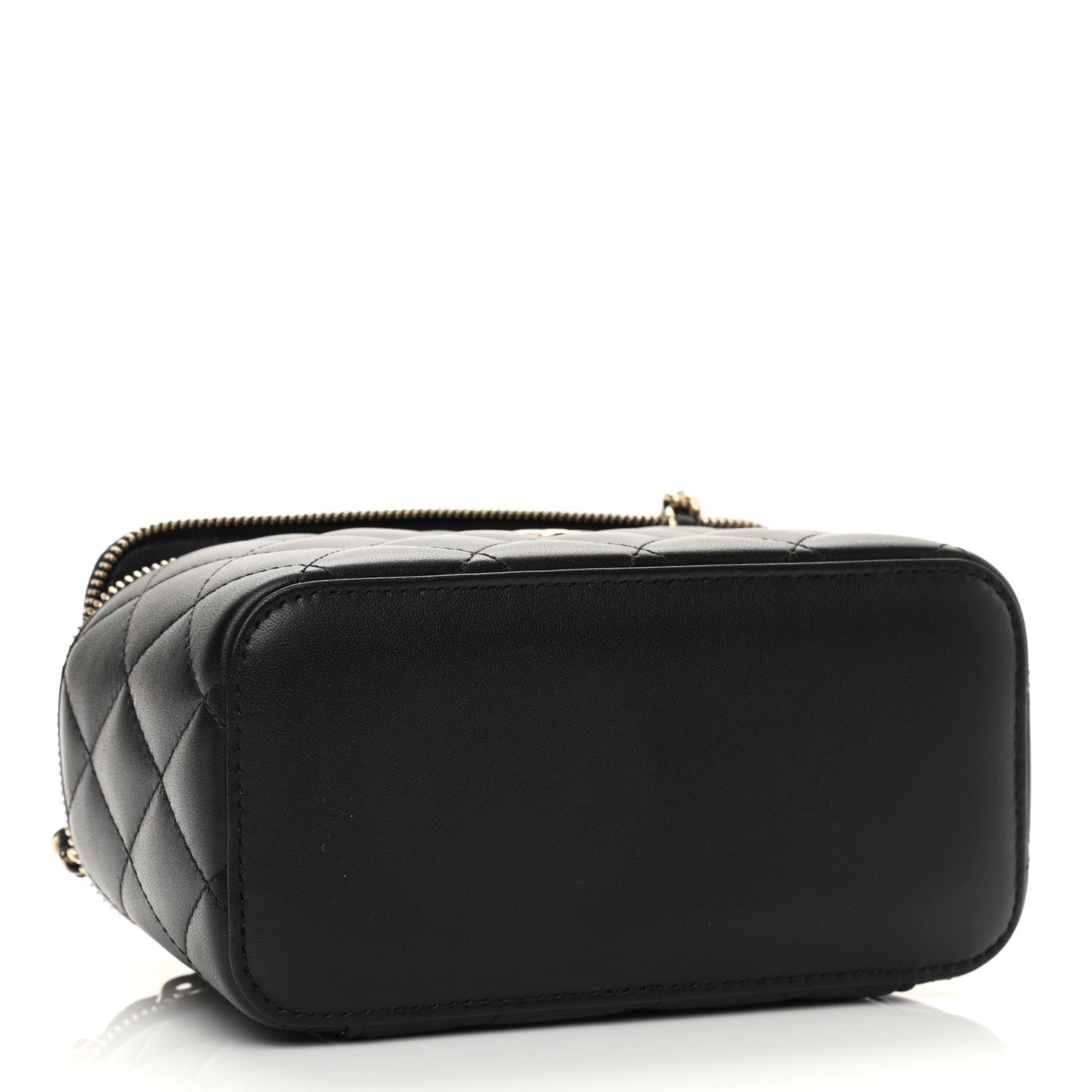 Chanel Lambskin Quilted Small Top Handle Vanity Case With Chain Black 4 of 12