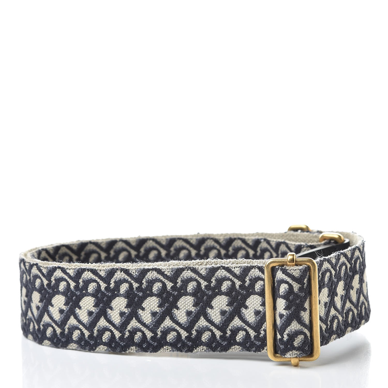 Christian Dior Oblique Adjustable Shoulder Strap Blue 2 of 4