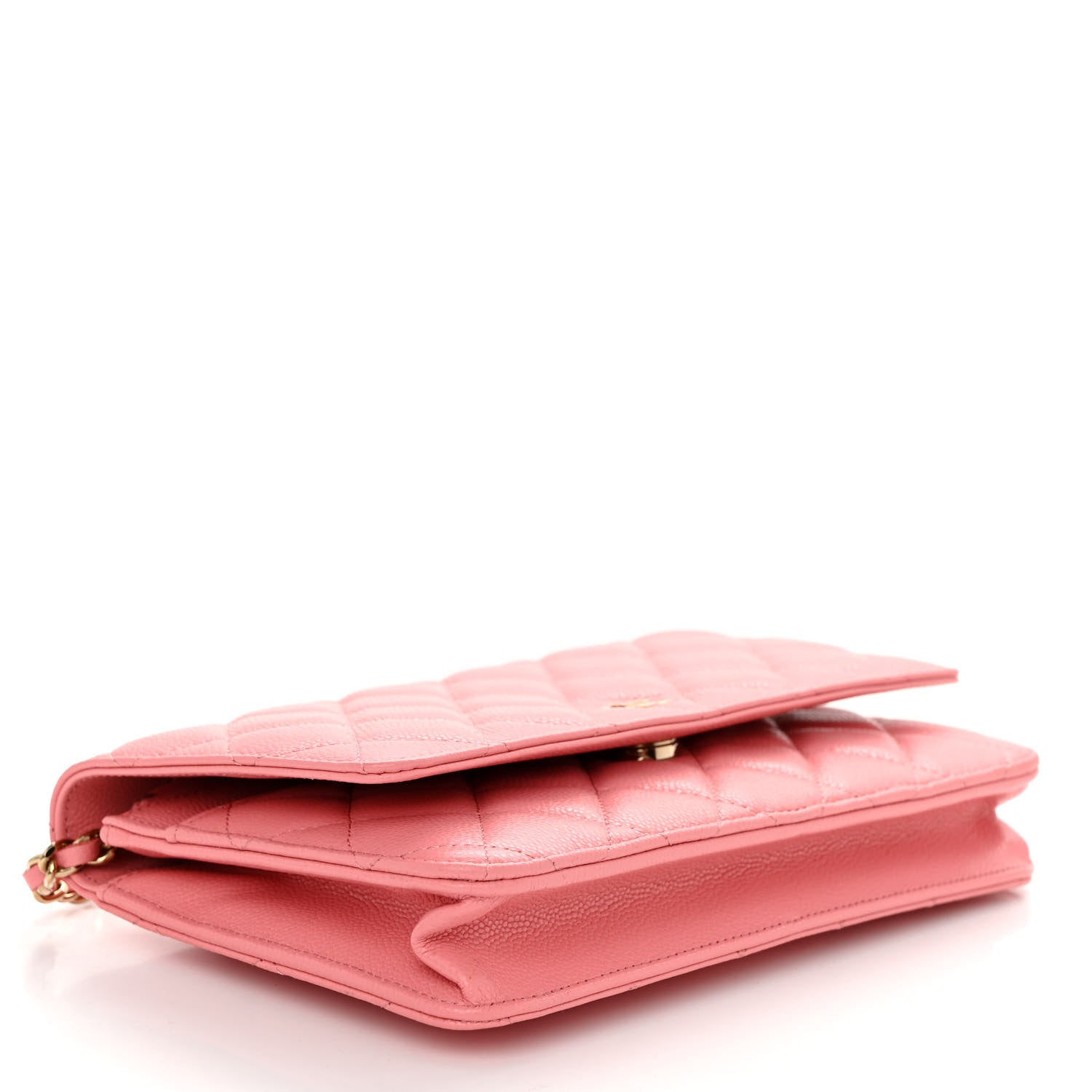 Chanel Caviar Quilted Wallet on Chain WOC Dark Pink 4 of 11