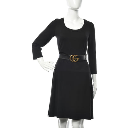 Gucci Faded Calfskin Snake Double G 40mm Belt 85 34 Black 2 of 7