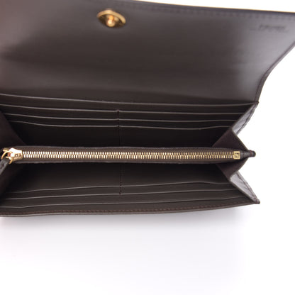 Fendi Vitello Liberty Century Lucido By The Way Continental Wallet Carbone 5 of 7