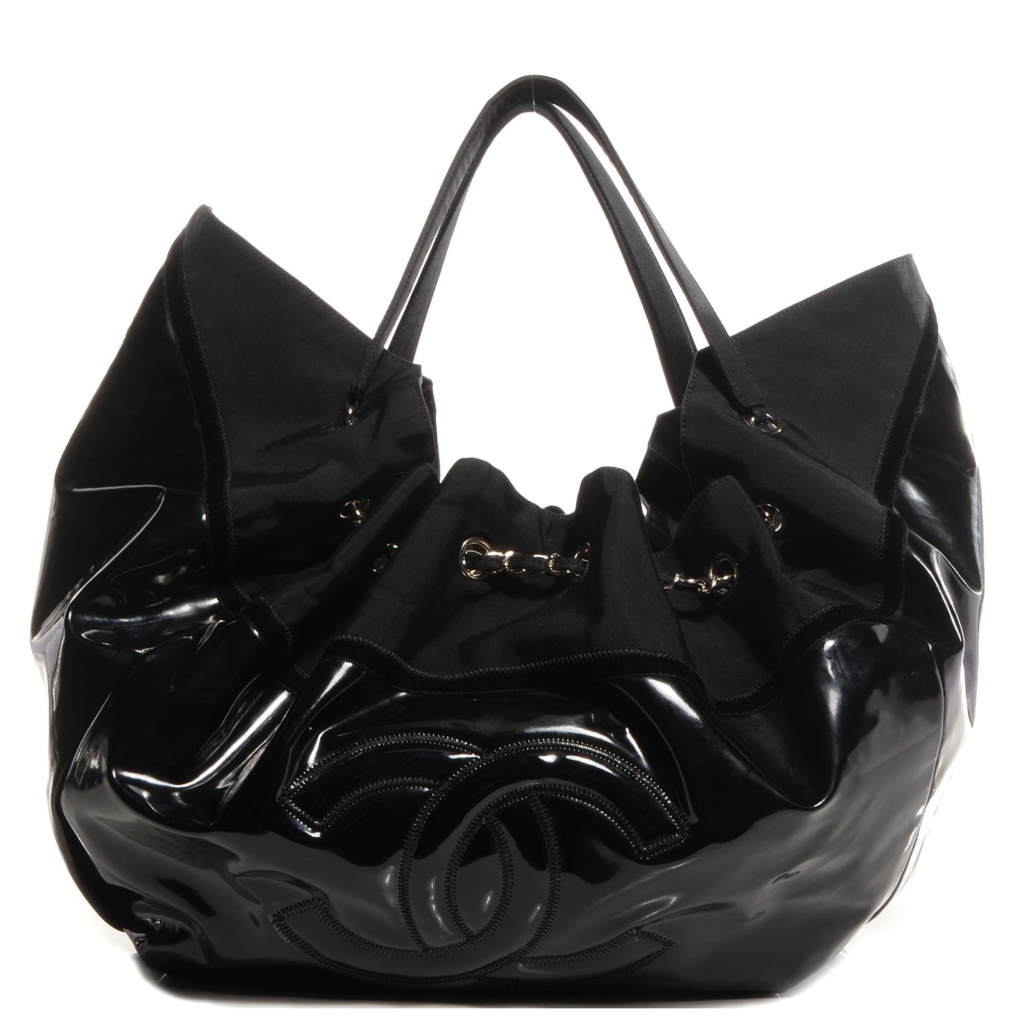Chanel Vinyl Stretch Spirit Large Cabas Tote Black 1 of 7