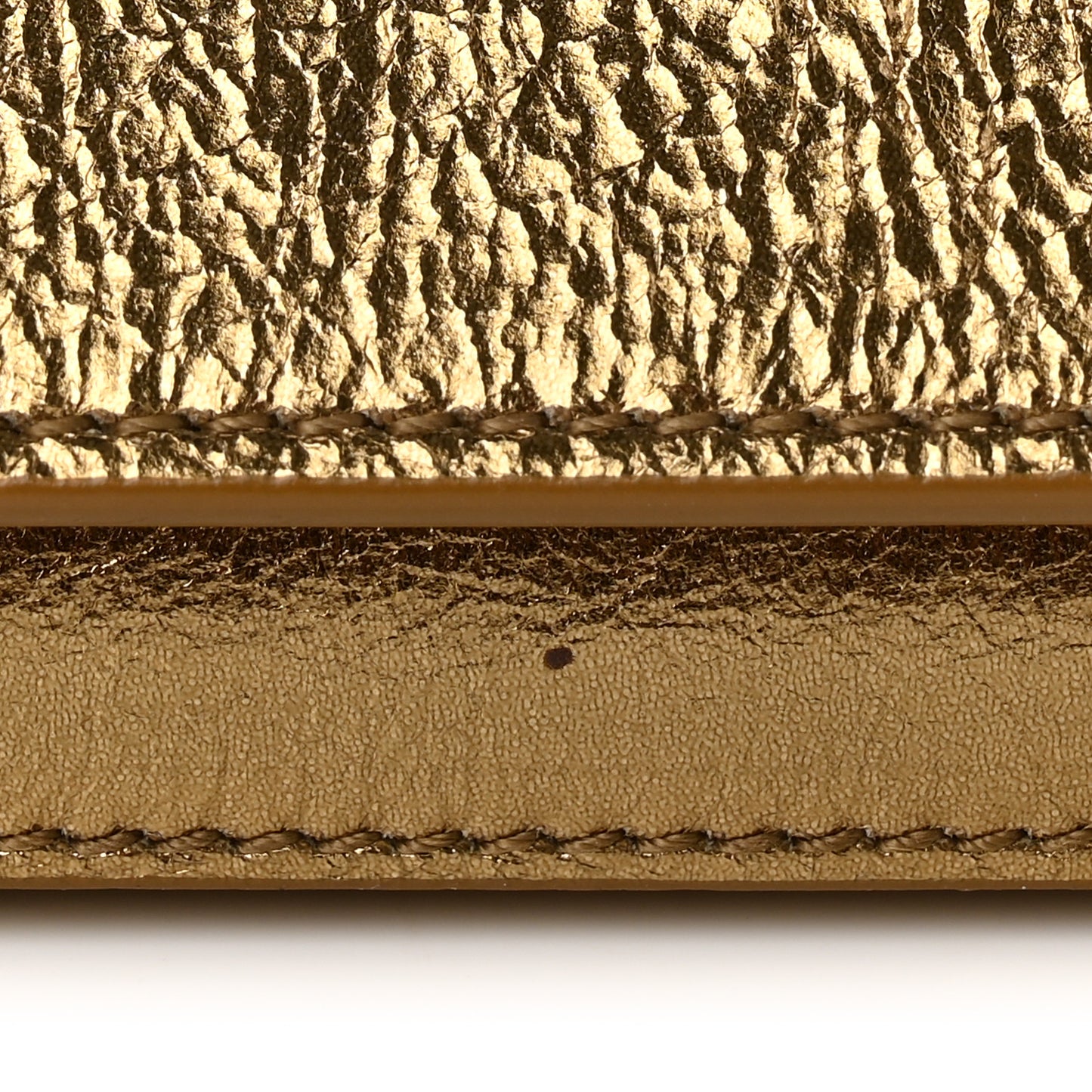 Metallic Calfskin Monogram Large Belle De Jour Clutch Gold