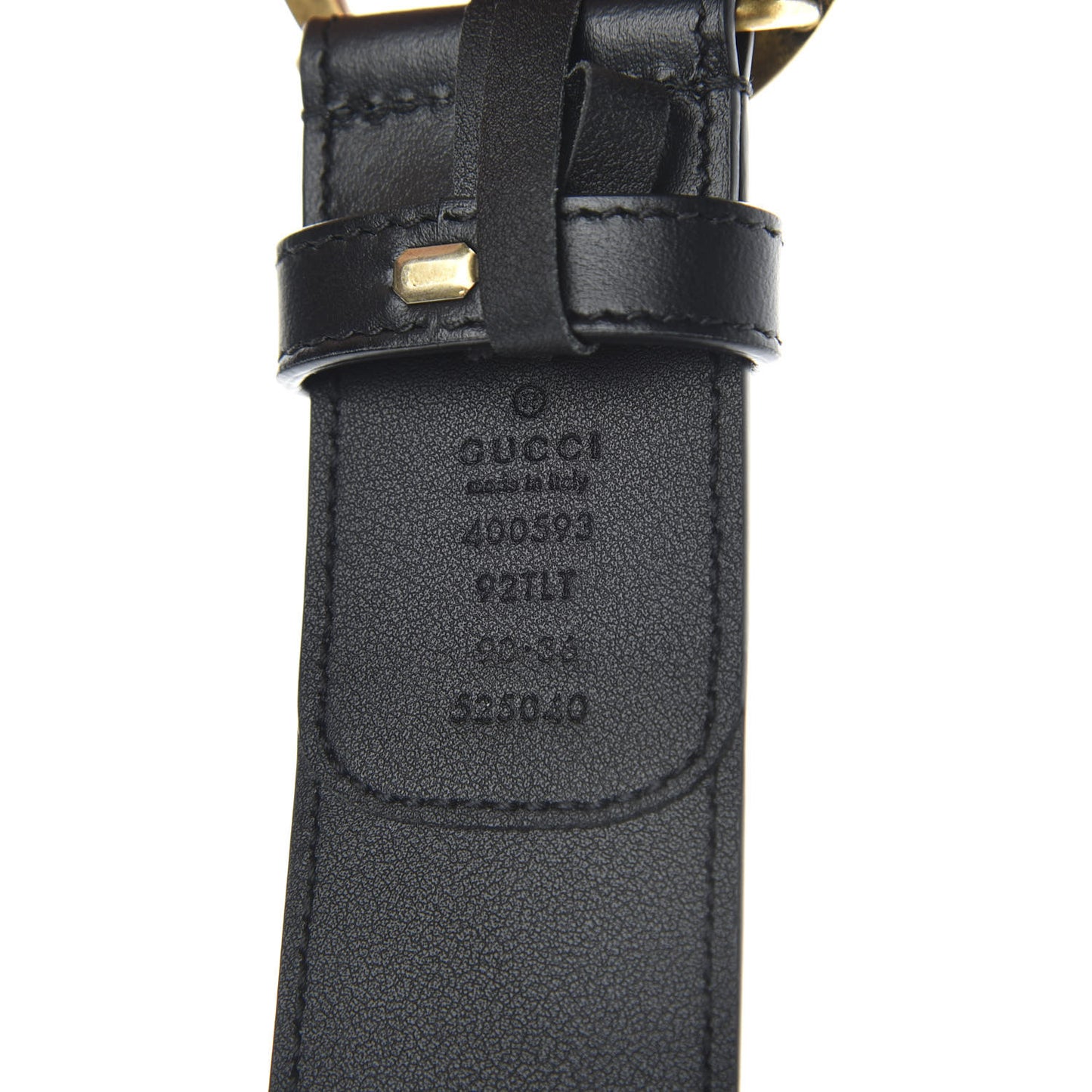 GG Supreme Monogram Matte Plutone Calfskin Double G 40mm Belt 90 36 Beige Ebony Black