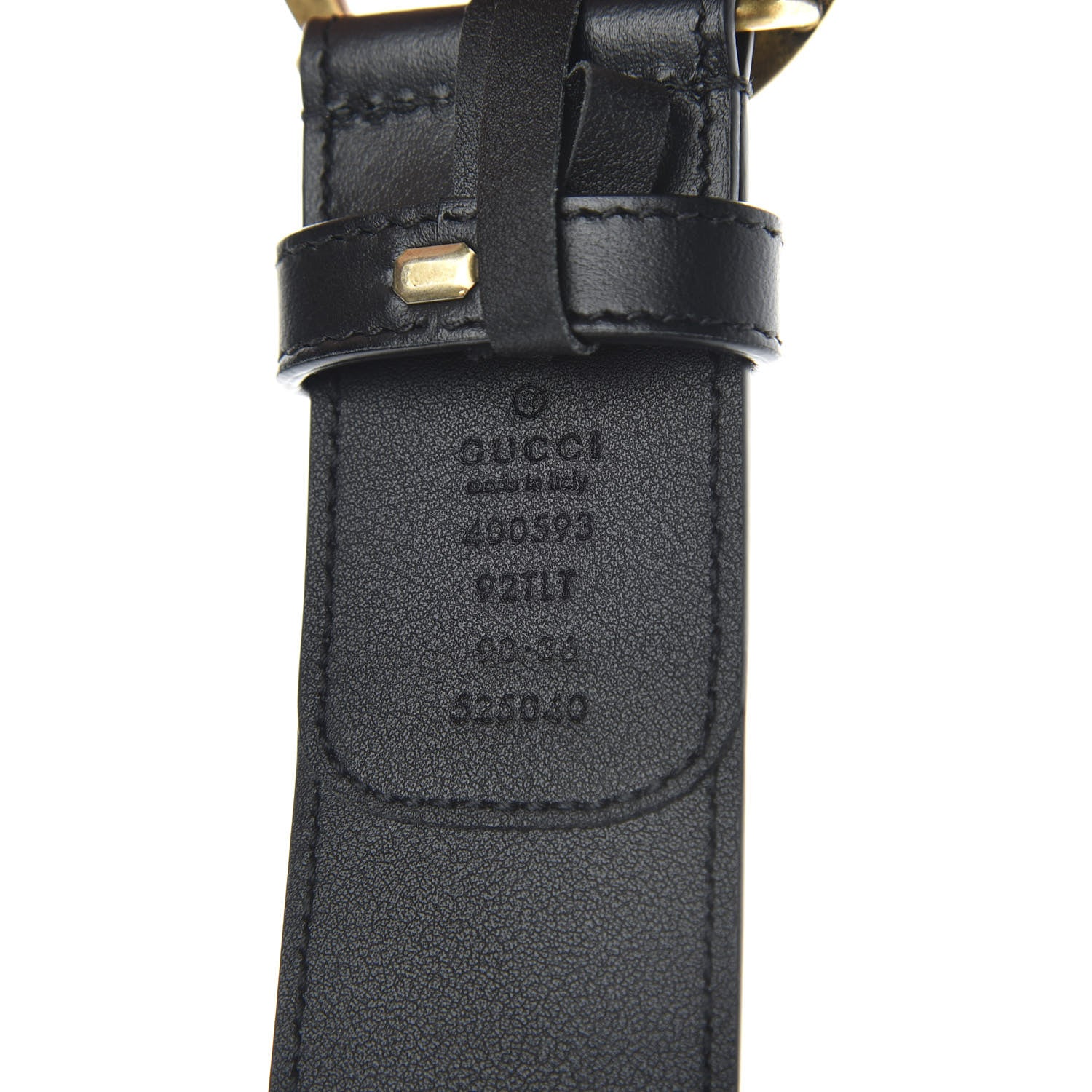 Gucci GG Supreme Monogram Matte Plutone Calfskin Double G 40mm Belt 90 36 Beige Ebony Black 3 of 5