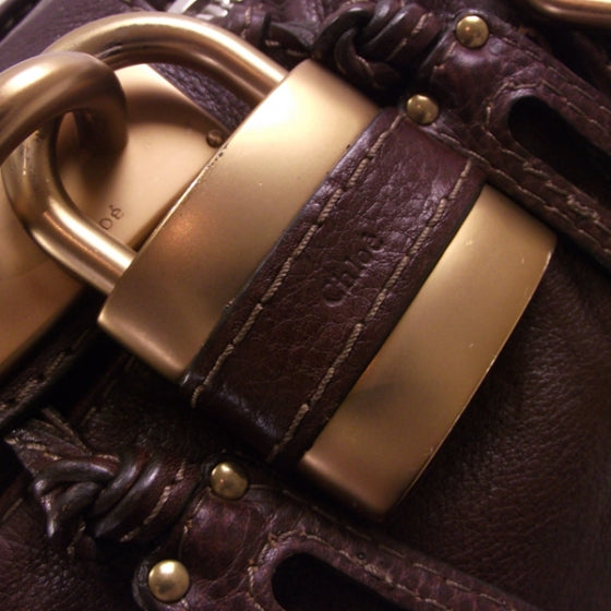 Leather Paddington Grenat