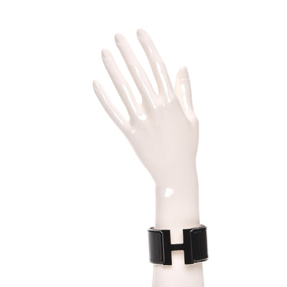 Hermes Enamel Extra Wide Clic Clac H Bracelet PM Black 2 of 5