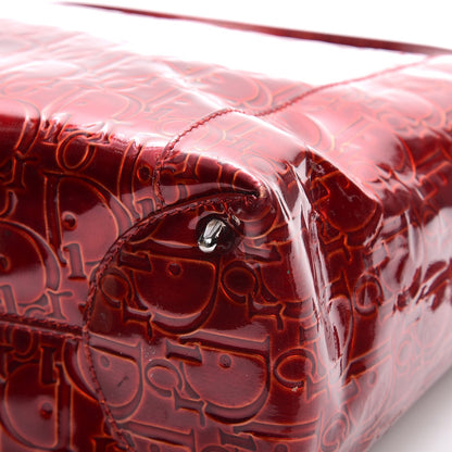 Christian Dior Patent Ultimate Chrome Beaded Malice Tote Red 11 of 12