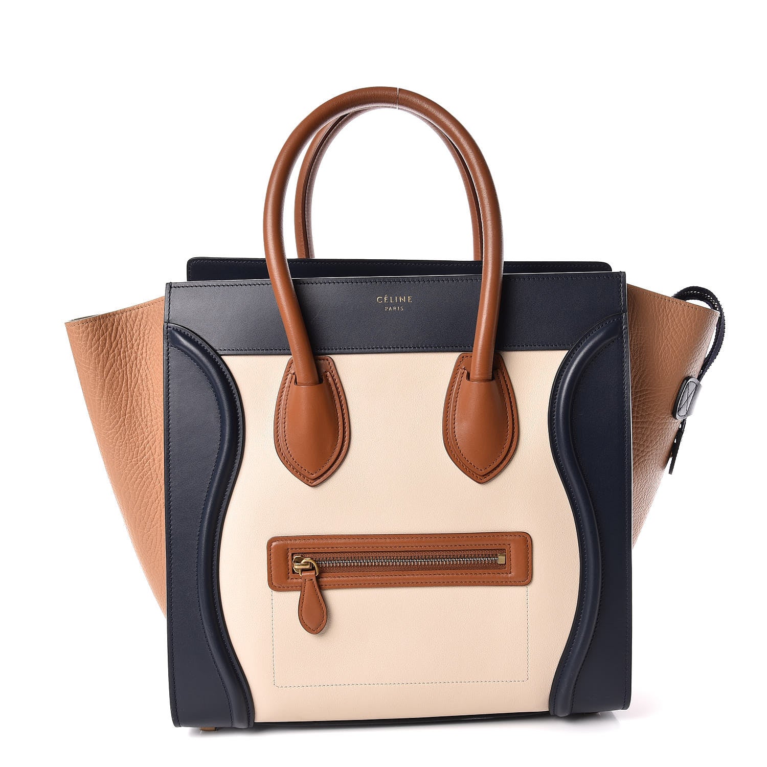 Celine Smooth Calfskin Mini Tri-Color Luggage Brown 1 of 10