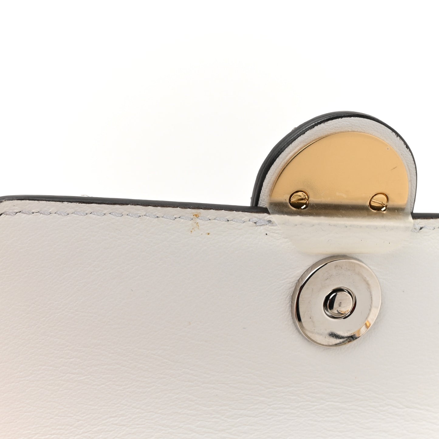 Calfskin Crocodile Embossed Small Tess Bag Brilliant White
