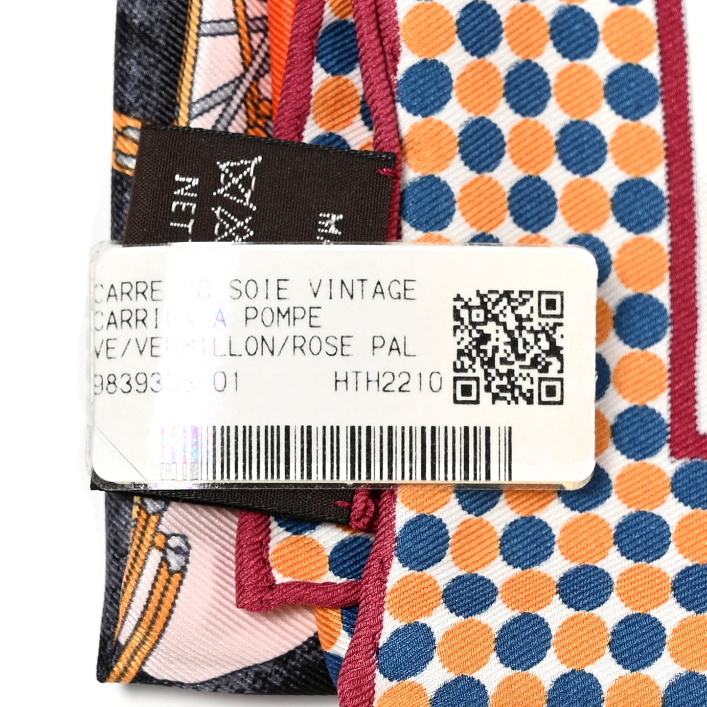 Silk Carrick a Pompe Scarf 70 Vermillon Rose Pal
