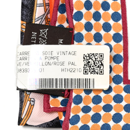 Hermes Silk Carrick a Pompe Scarf 70 Vermillon Rose Pal 3 of 6