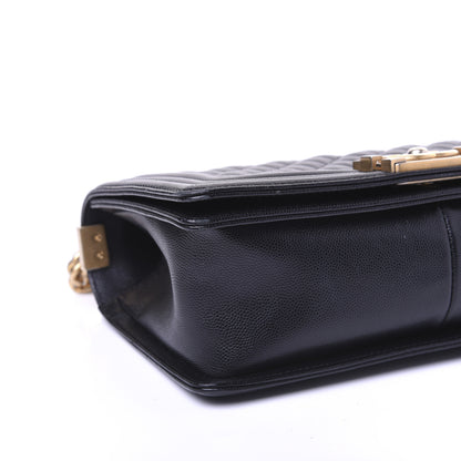 Chanel Caviar Quilted Medium Boy Flap Black 6 of 19