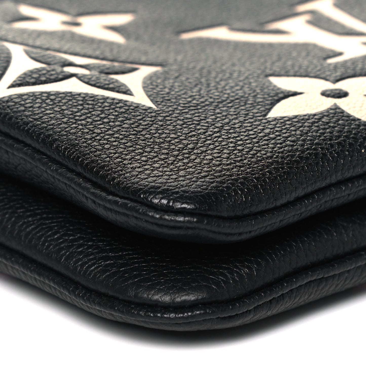 Empreinte Monogram Giant Double Zip Pochette Black Cream