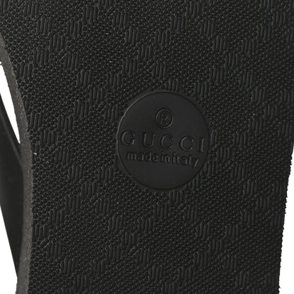 Gucci Rubber Chevron Womens GG Thong Sandals 36 Black 7 of 7