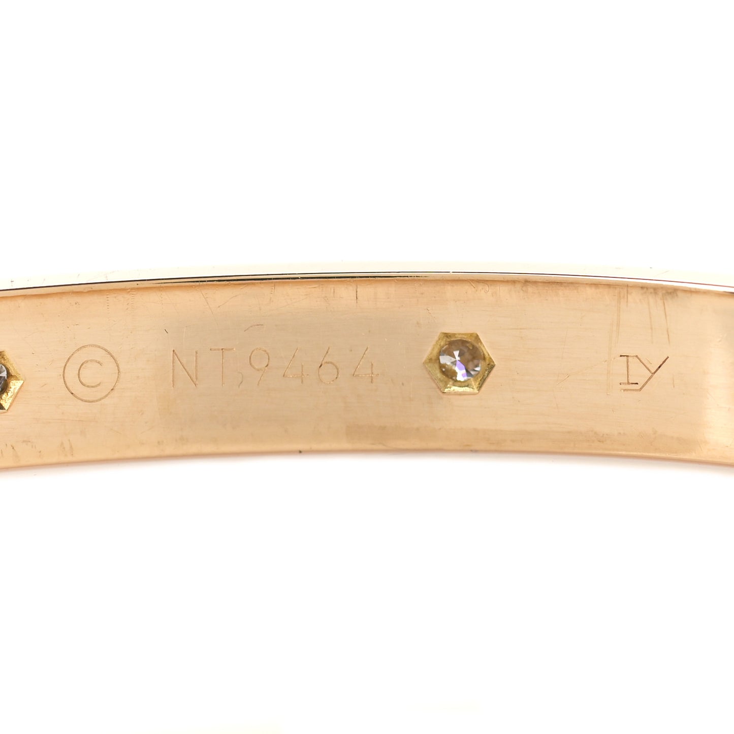 18K Yellow Gold 10 Diamond LOVE Bracelet 19
