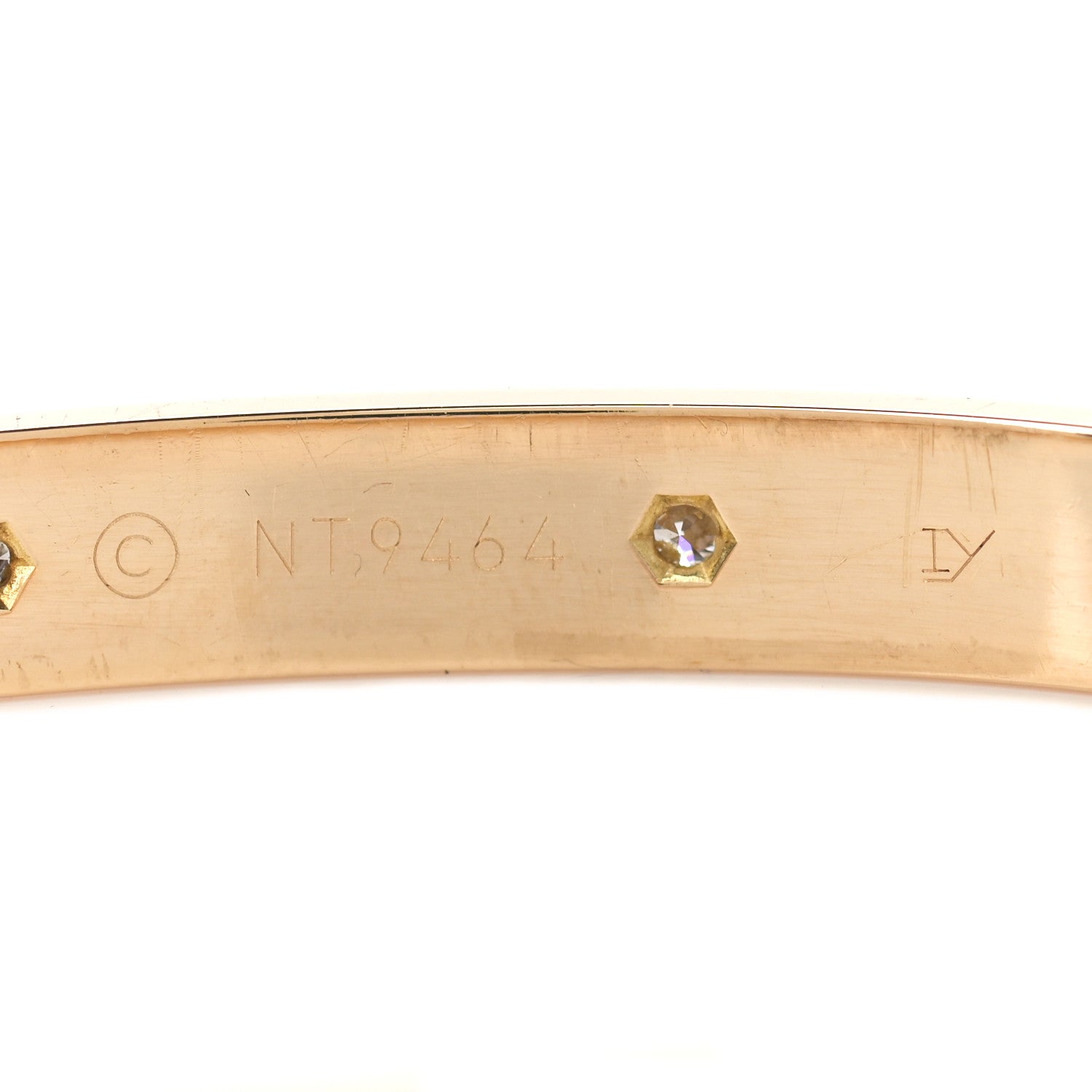 Cartier 18K Yellow Gold 10 Diamond LOVE Bracelet 19 5 of 6