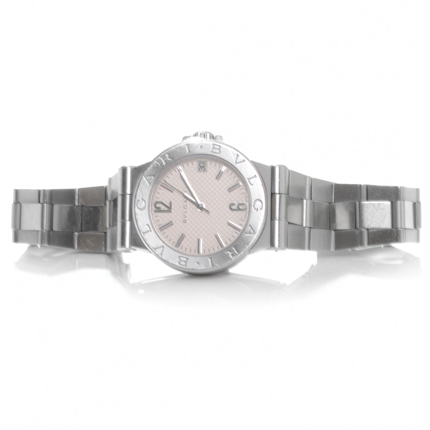 BVLGARI Stainless Steel Diagono 29mm Quartz Watch Silver