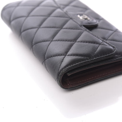 Chanel Lambskin Quilted Large Flap Wallet Black 12 of 12