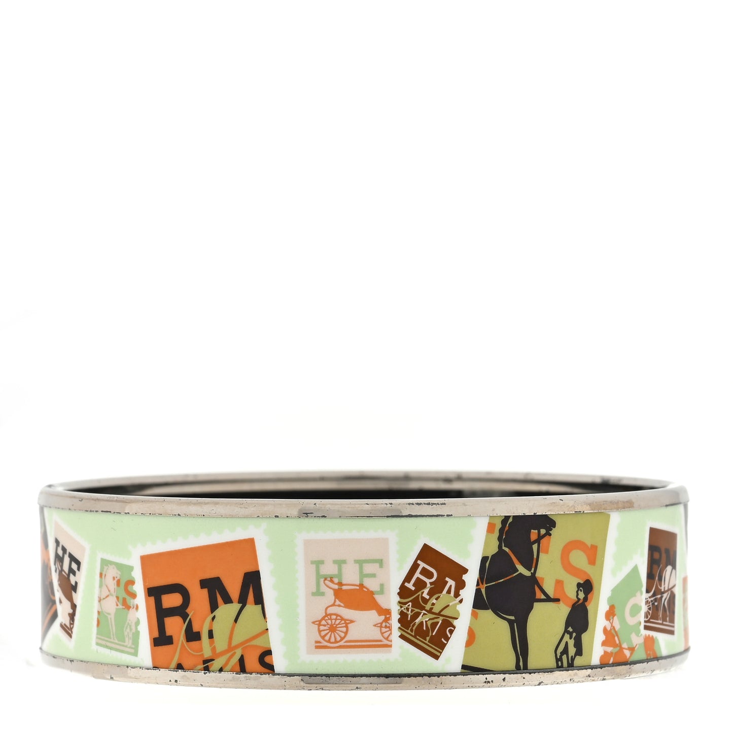 Enamel Printed Wide De Passage a Paris Bracelet 70