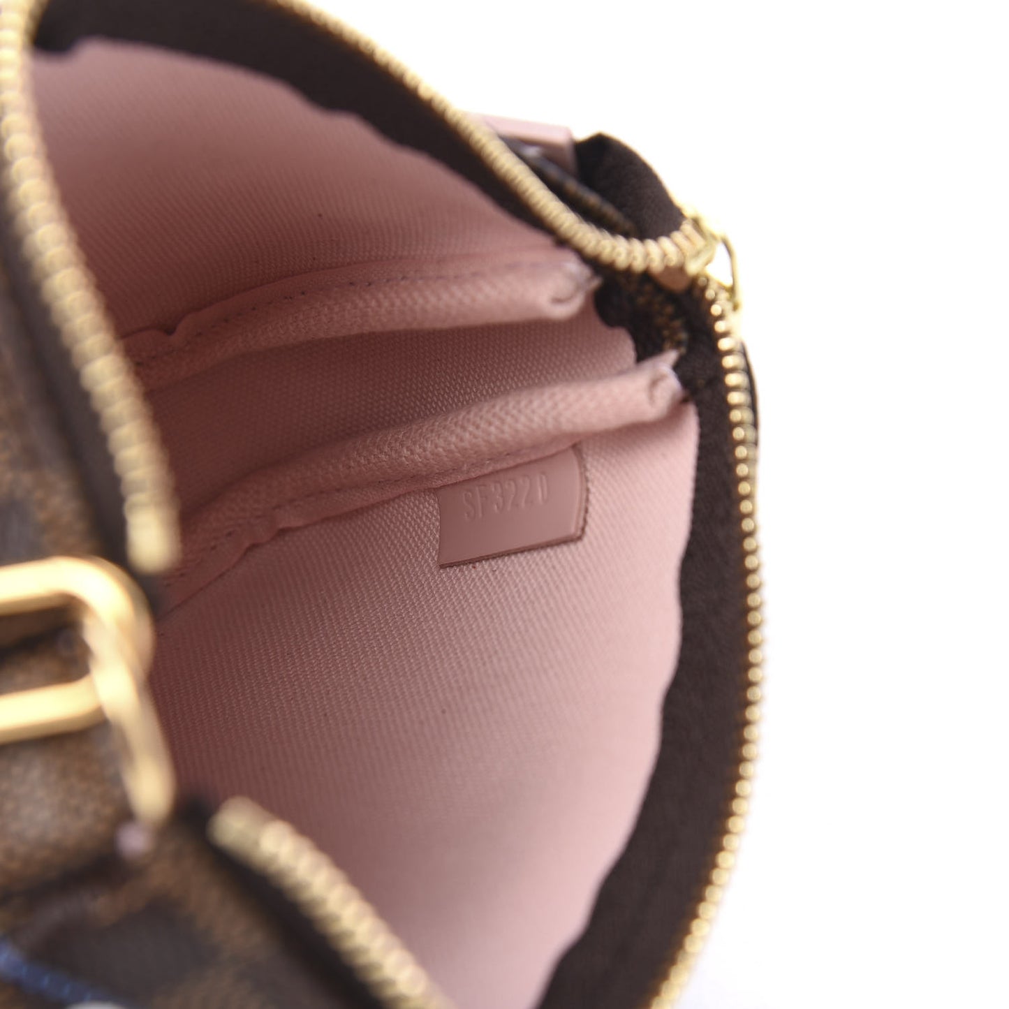 Damier Ebene 2020 Christmas Animation Big Wheel Mini Pochette Accessories Rose Ballerine