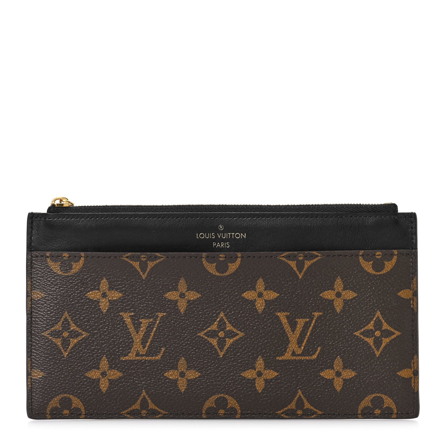 Monogram Slim Purse Black