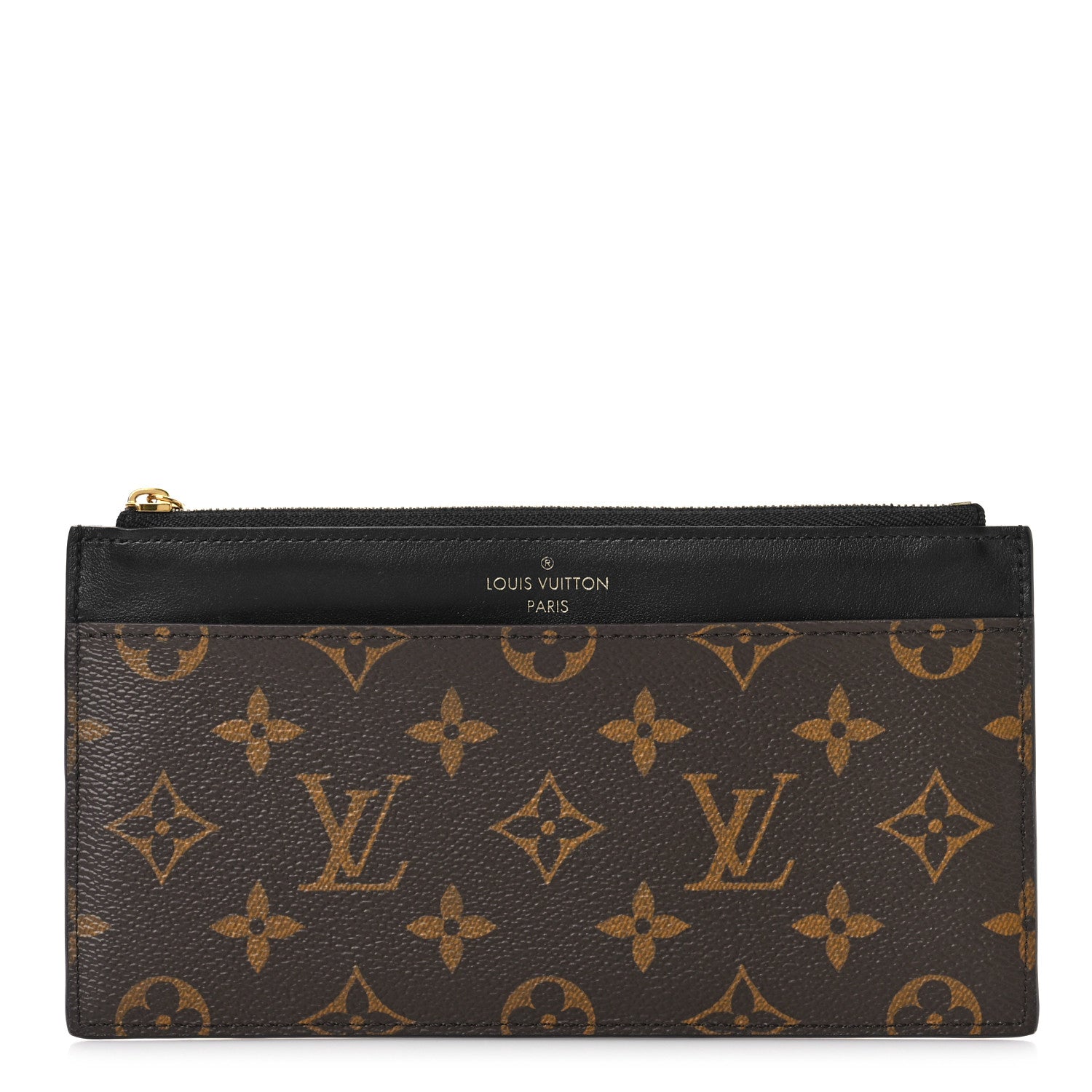 Louis Vuitton Monogram Slim Purse Black 1 of 8