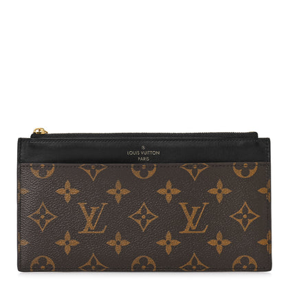 Louis Vuitton Monogram Slim Purse Black 1 of 8