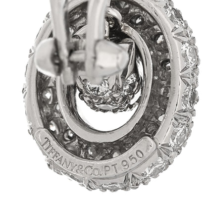 Tiffany Platinum Diamond Pave Link Earrings 4 of 4