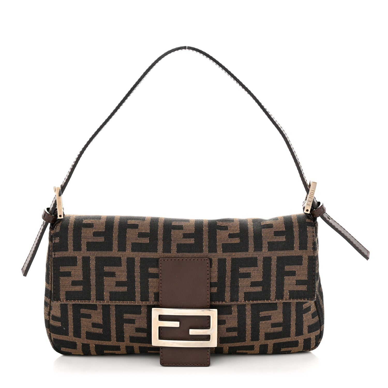 image of FENDI Zucca Baguette in the color Tobacco by FASHIONPHILE