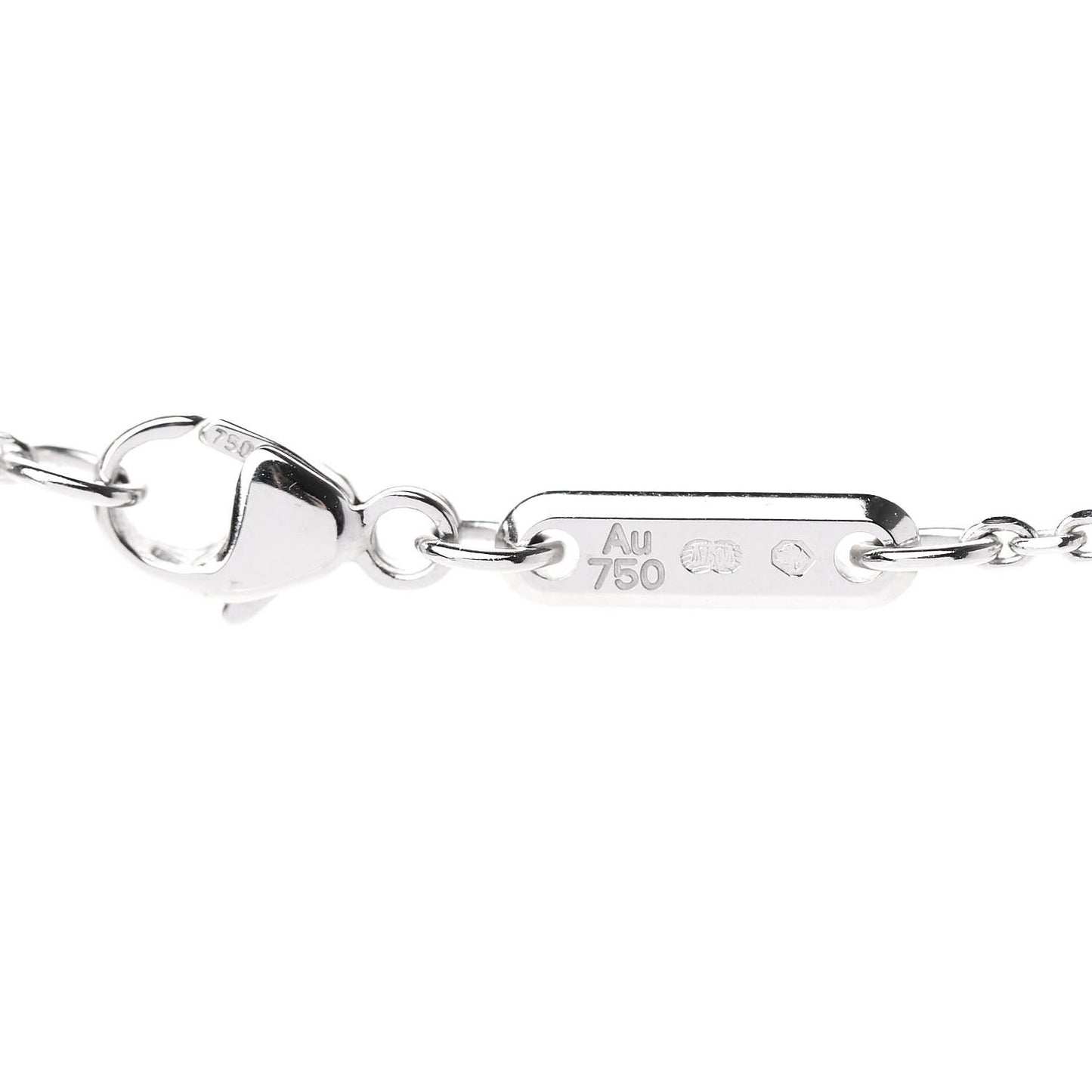 18K White Gold Diamond Happy Diamonds Hamsa Pendant Necklace