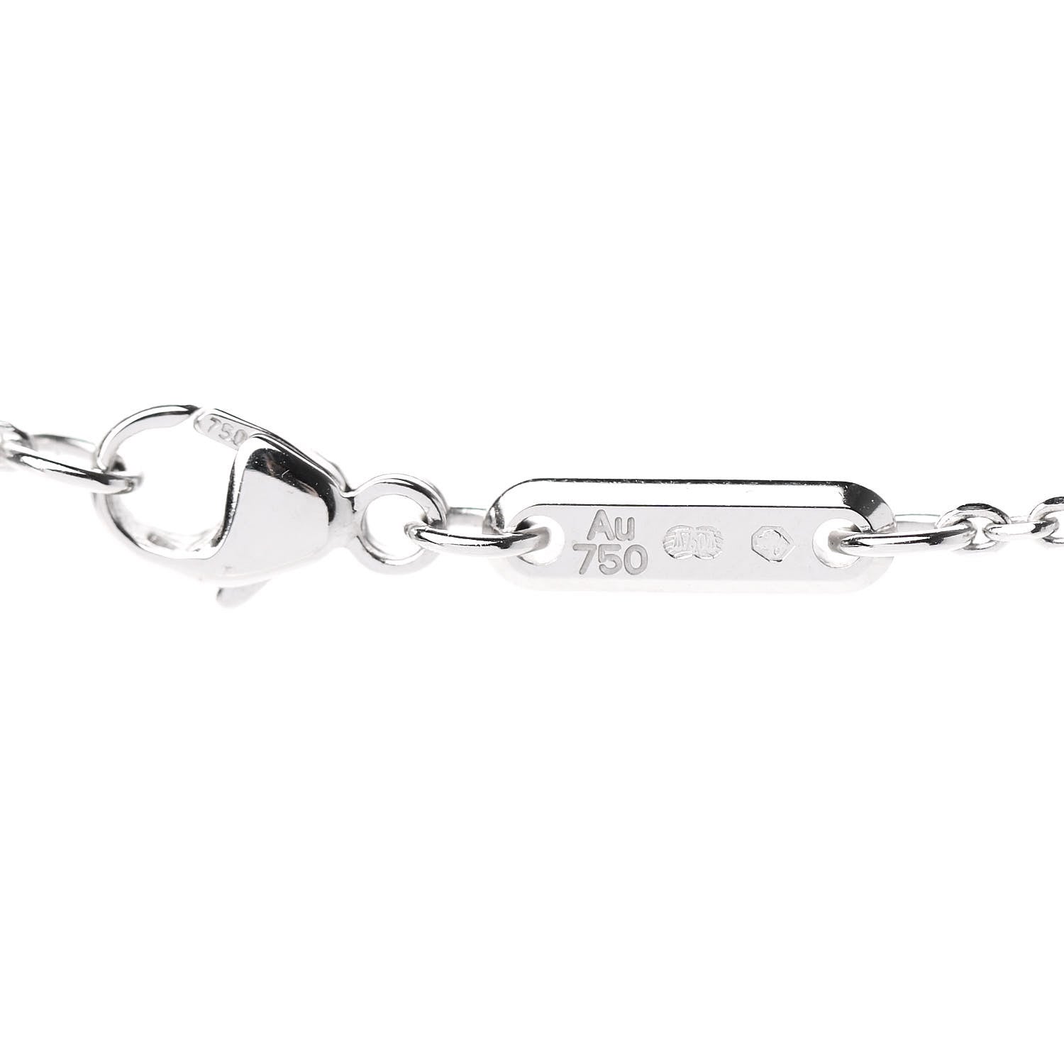 Chopard 18K White Gold Diamond Happy Diamonds Hamsa Pendant Necklace 5 of 6